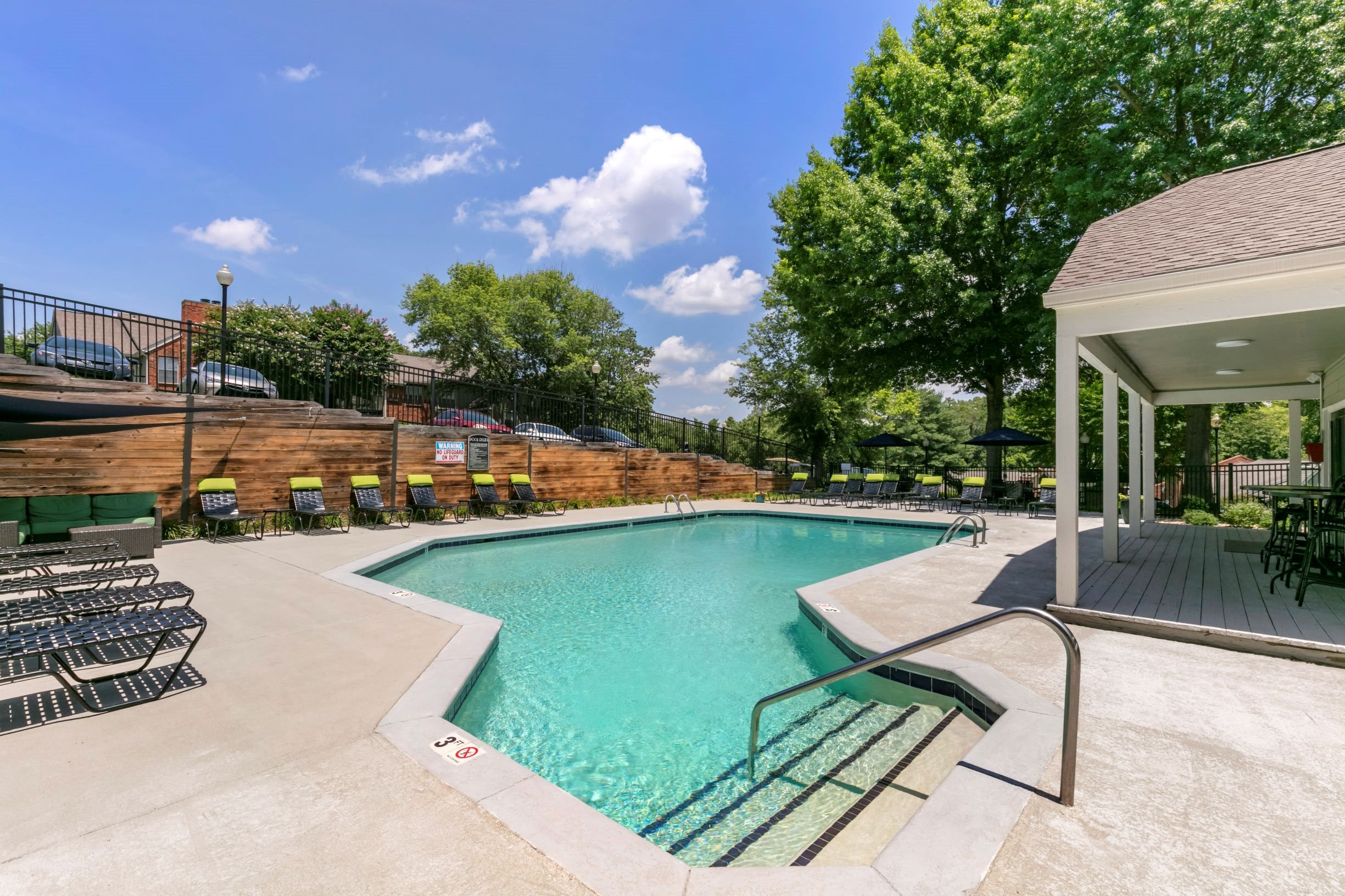 Sparkling Swimming Pool at Park Forest Apartments in Greensboro, NC